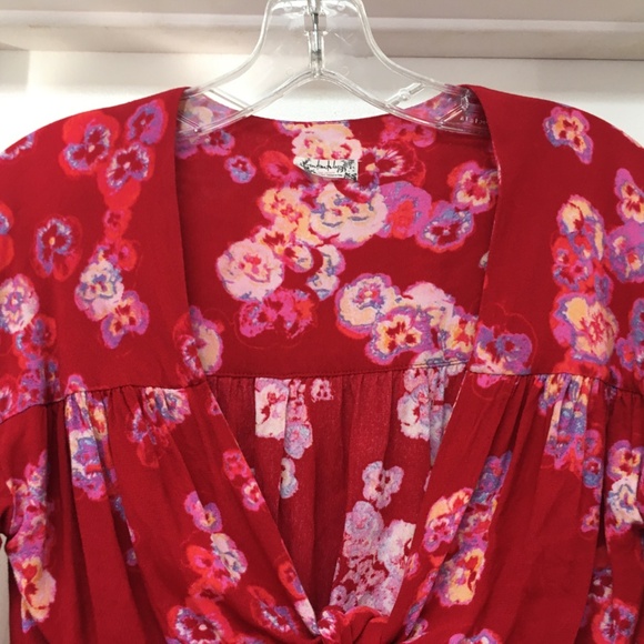 EUC Free People Forties Feels Floral Bell Sleeve Lace Bodysuit - Picture 3 of 11